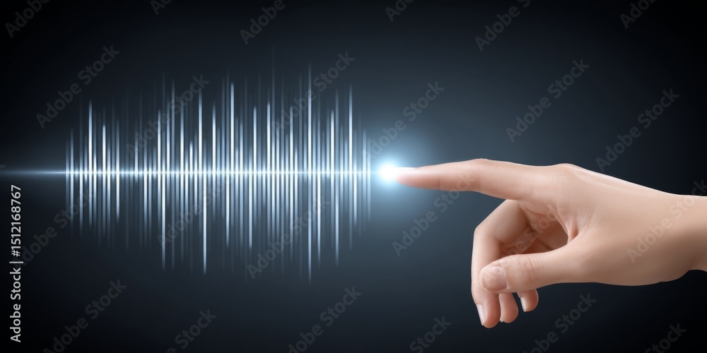 Leinwandbilder a hyper realistic close-up of a finger tapping on a screen showing a sudden spike in conversions