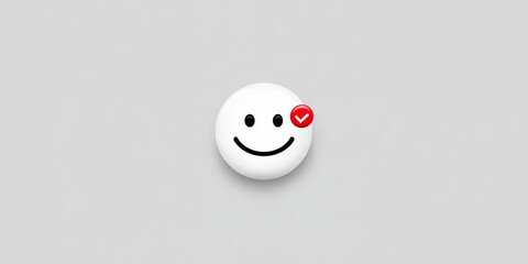 A smiley face icon on a minimal interface labeled customer experience