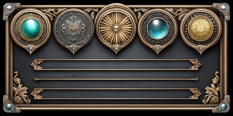 a dark-themed affiliate setup with medieval banners and digital coins glowing on parchment