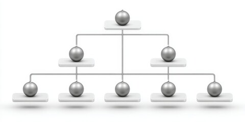 a minimalist vector showing hierarchy in a management structure