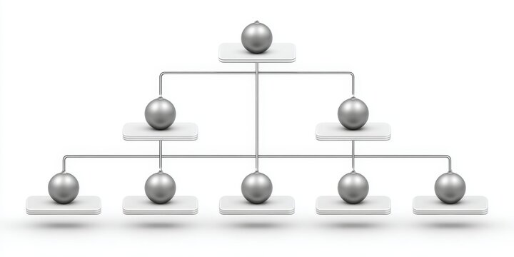 a minimalist vector showing hierarchy in a management structure