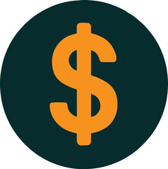 Money, Finance, and Dollar Sign Icon Vector – Silhouette Illustration with White Background