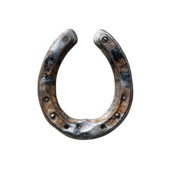 Lucky Horseshoe: A detailed image of a classic, weathered horseshoe, a timeless symbol of good fortune, rests gracefully, radiating an aura of tradition and hope.
