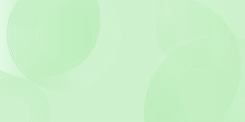 Minimalist soft Abstract Background in Gradient green and white Tones with Circles. Circle effect style geometric, abstract background.