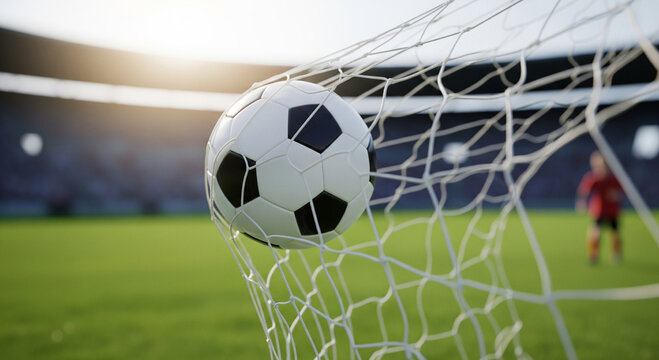 ballon de football dans la lucarne
