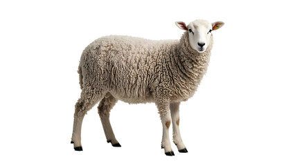 Fototapeta premium Sheep isolated on white background