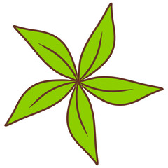 green leaf icon vector illustration