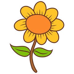 sunflower vector illustration