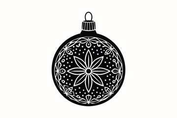 Fototapeta premium Ornament Bauble Holiday Decoration Design on White Background 