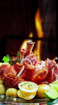 Roast pork knuckle