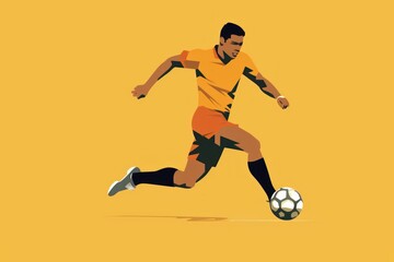 Fototapeta premium Football player sports adult determination.