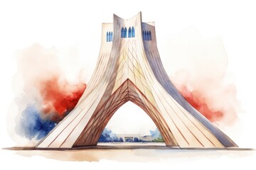 Azadi tower architecture outdoors city.