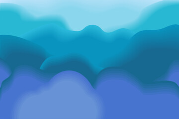 Cool Toned Abstract Mountain Landscape