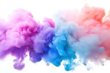 Fototapeta premium Spectacular motion of colorful pigment clouds erupting in an artistic fusion of bold and pastel shades