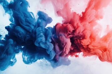 Fototapeta premium Stunning visual of paint powder explosion in motion, featuring rich gradients of color seamlessly blending together