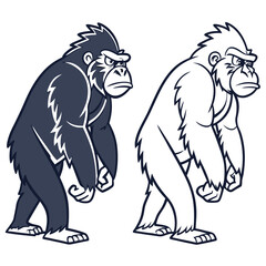 Cartoon Gorilla Adventure vector