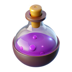 Isolated antique glass perfume bottle with a flower, perfect for capturing vintage beauty and fragrant liquid aromas