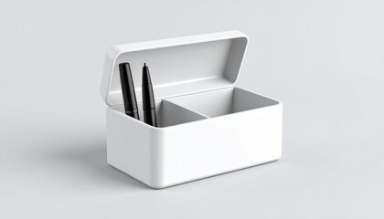 empty white box isolated