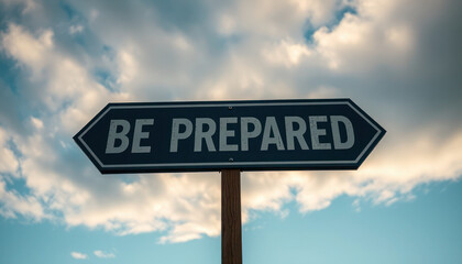 Fototapeta premium be prepared sign