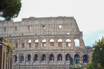 Obraz premium Colosseum. Ancient Rome, incredible. photo taken on April 18, 2024.
