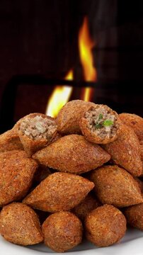 Fried quibe, Brazilian snack food, Fried kibbeh
