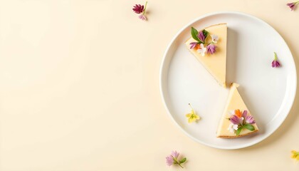 Piece of cake on a light background