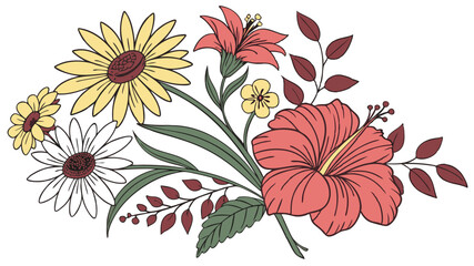 red and white flowers