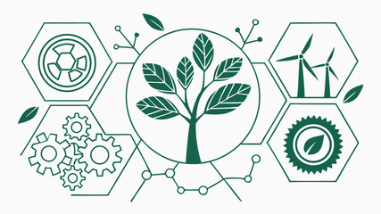 hand drawn vector illustration of an abstract tree