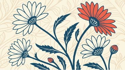 seamless pattern with flowers