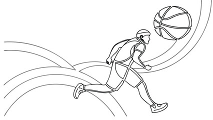 vector illustration of a girl with sword