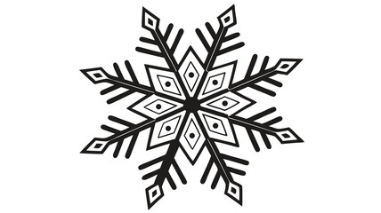 snowflake on a black background