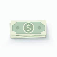cute pile of money lying on white