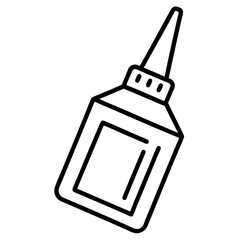 Obraz premium Line art illustration of a bottle of glue or adhesive