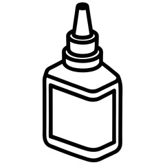 Simple line drawing of a bottle with a narrow neck