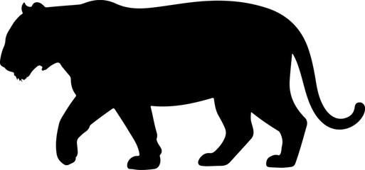 Tiger silhouette vector design