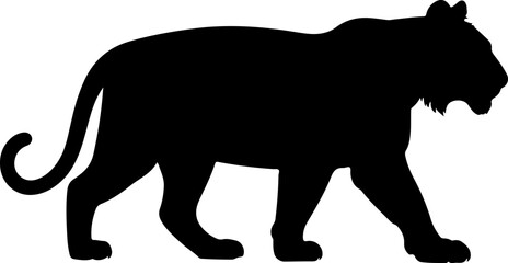 Tiger silhouette vector design