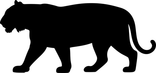 Tiger silhouette vector design