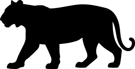 Tiger silhouette vector design