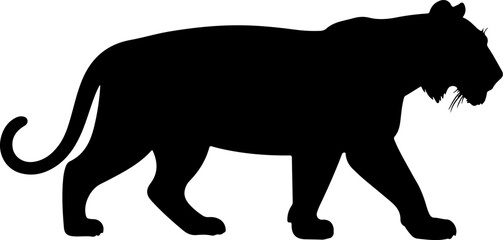 Tiger silhouette vector design