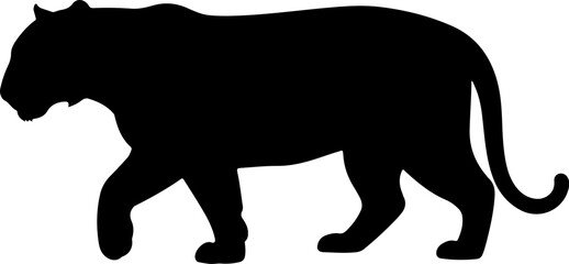 Tiger silhouette vector design