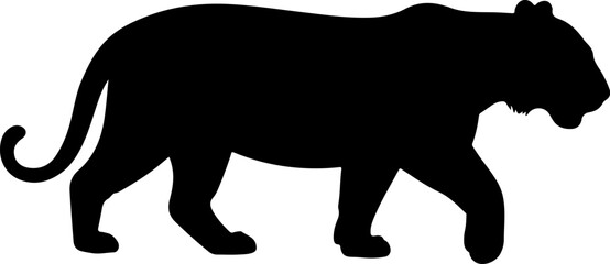 Tiger silhouette vector design