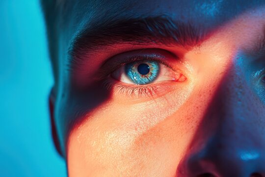 Vision Correction Concept Close-Up person eyes