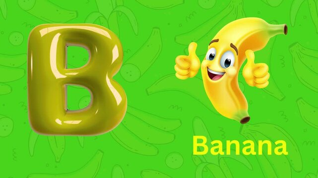 B  is for Banana for children 