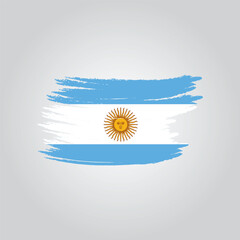 Flag of Argentina with vector art