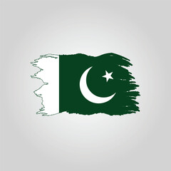 Flag of Pakistan Nation with vector art