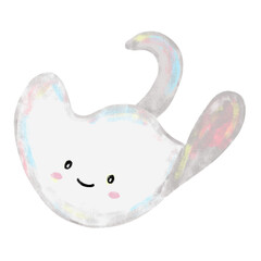 Cute hand drawn colorful white gray grey stingray fish pastel colors doodle sea ocean beach animals illustration kids seafood sand summer season clipart crayon watercolour sticker design png