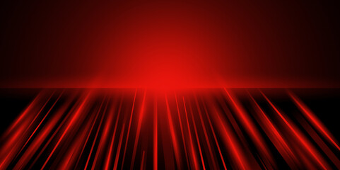 Naklejka premium Abstract red Light Burst Background – Digital Speed and Motion Effect. 