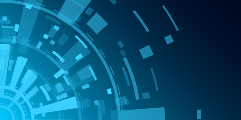 Abstract Futuristic Tech Background in Blue – Sci-Fi Cyber Technology Wallpaper for Business and Digital Use.