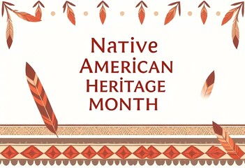 Native American Heritage Month, International Day of the World's Indigenous Peoples or Native American Day. Background, traditional colors.	Southwest western design style in a seamless repeat pattern.