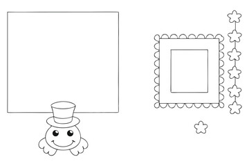 snowman with blank board